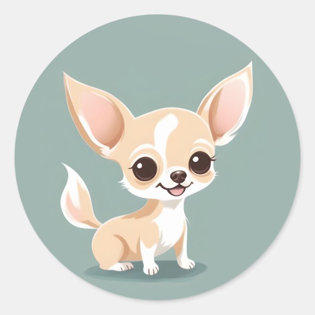 Cute Chihuahua Sticker (Front)