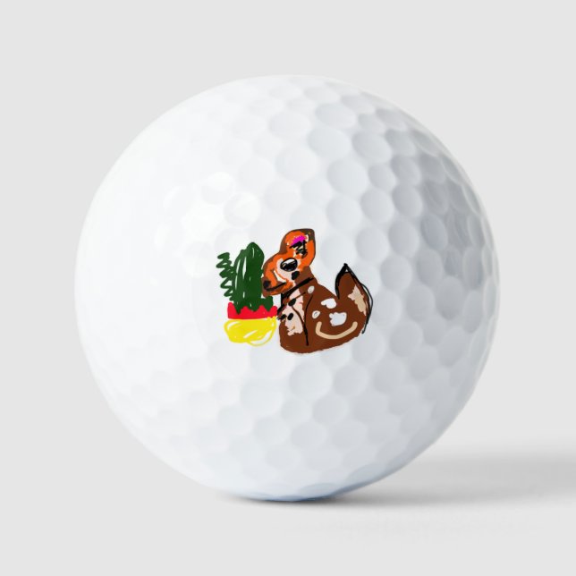 Cute Chihuahua style Golf Balls (Front)