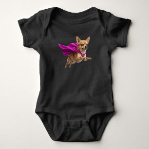 Cute Chihuahua Superhero  Baby Bodysuit