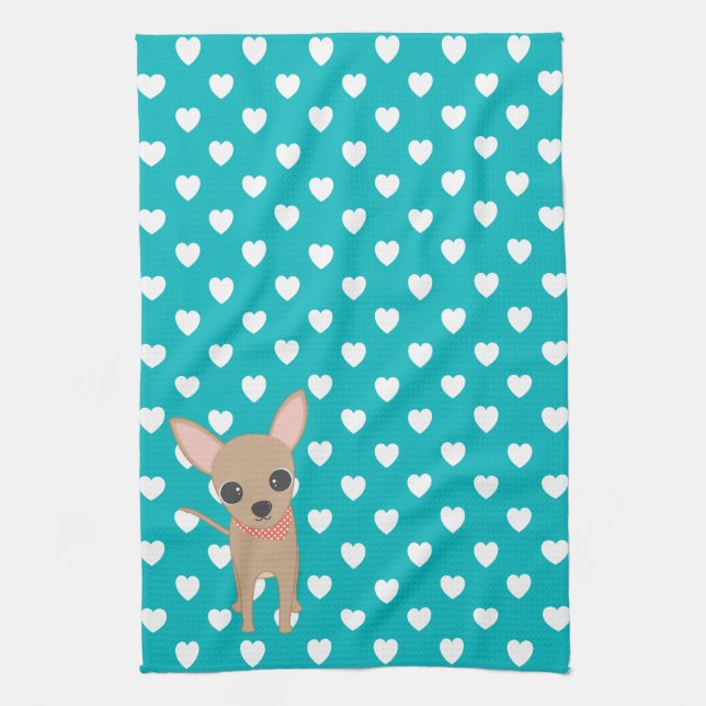 Cute Chihuahua Tea Towel (Vertical)