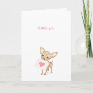 Cute chihuahua thank you card