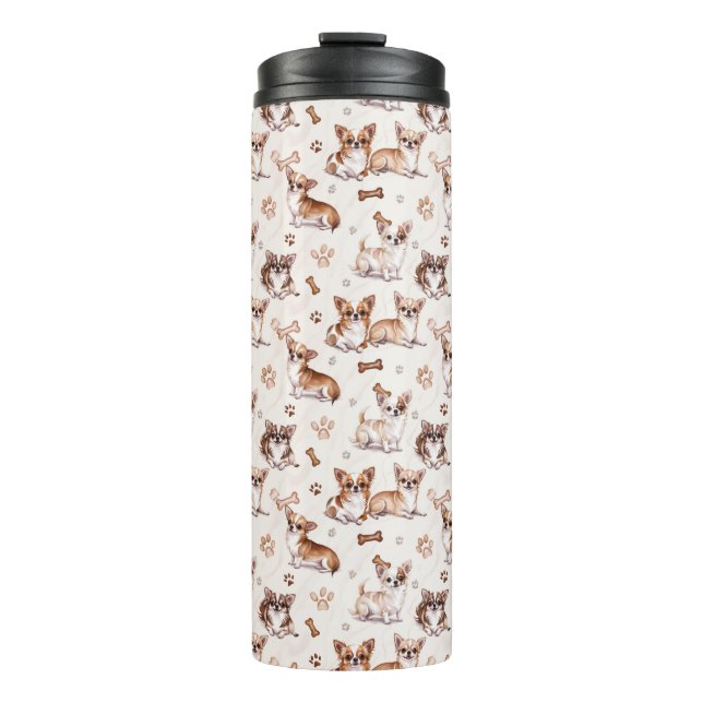 Cute Chihuahua Thermal Tumbler (Front)