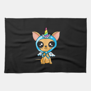 Cute Chihuahua Unicorn Puppy Kids and Dog Pet love Tea Towel