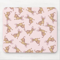 Cute Chihuahua Watercolor Painted Pink Brown