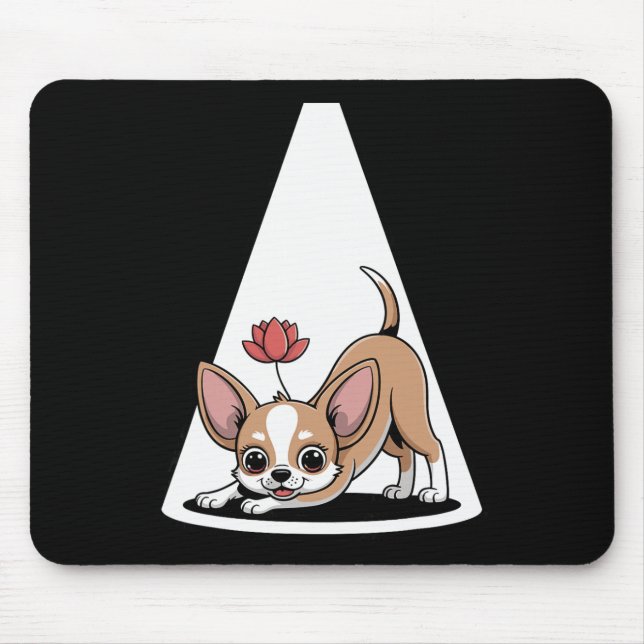 Cute Chihuahuas Doing Yoga  Mouse Mat (Front)