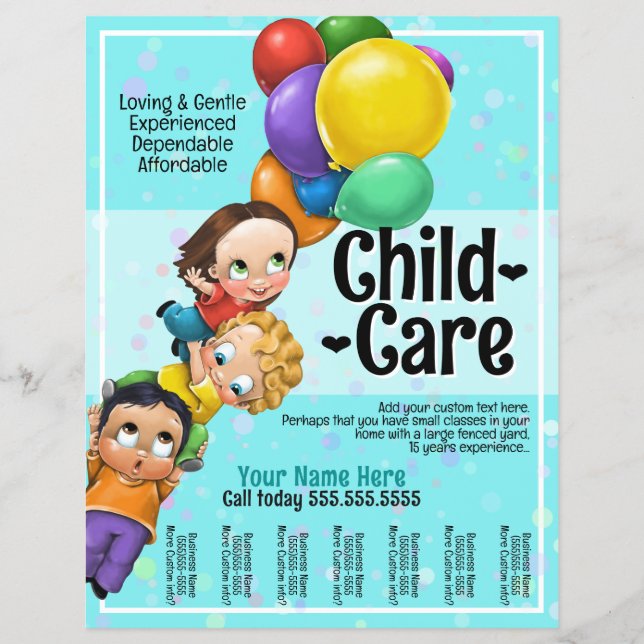 Cute Child Care. Day Care. Summer 8x10 Tear Sheet (Front)
