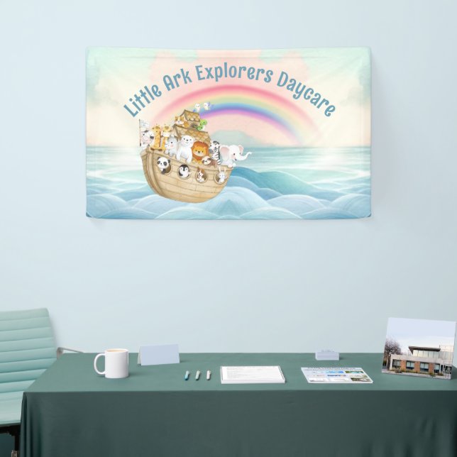 Cute Child Care Daycare Service Noah's Ark Banner (Tradeshow)