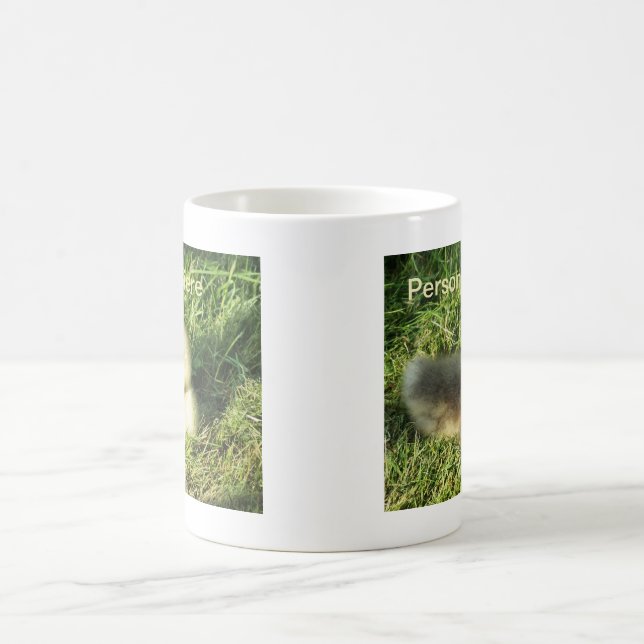 cute child in the grass geese coffee mug (Center)