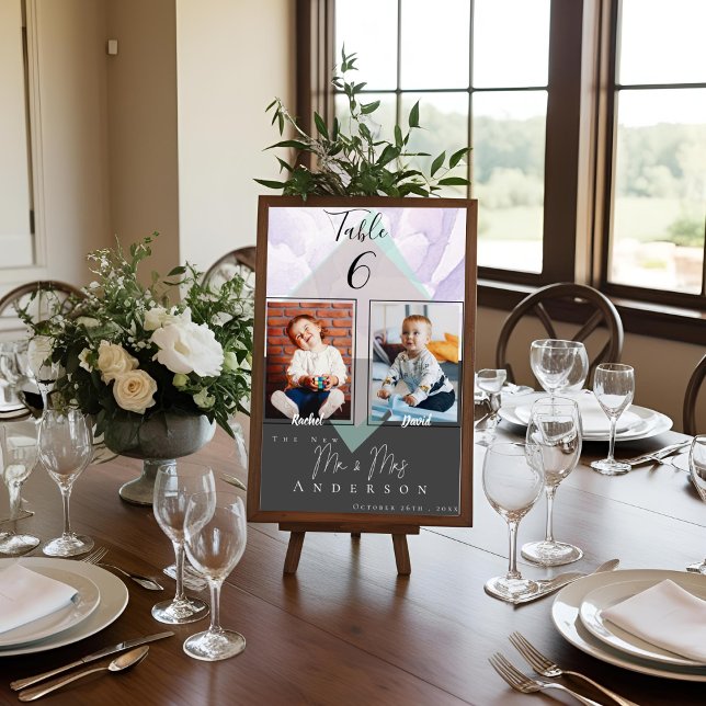 Cute Childhood Photos Of Bride & Groom | Wedding Table Number (Cute Childhood Photos Of Bride & Groom | Wedding Table Number)
