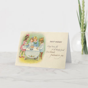 Cute Children Birthday Party Cake Card