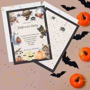 Cute Children Halloween Party Invitation