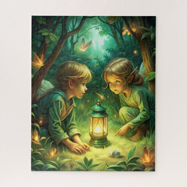 Cute Children in Forest Jigsaw Puzzle (Vertical)