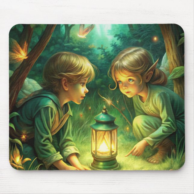 Cute Children in Forest Mouse Mat (Front)