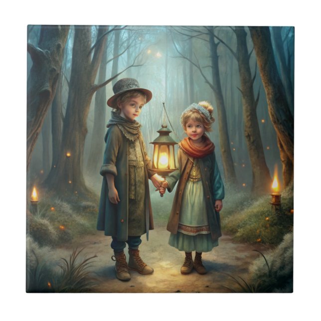 Cute Children in Winter Tile (Front)