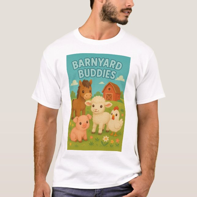 Cute children"s graphic of small barnyard animals T-Shirt (Front)