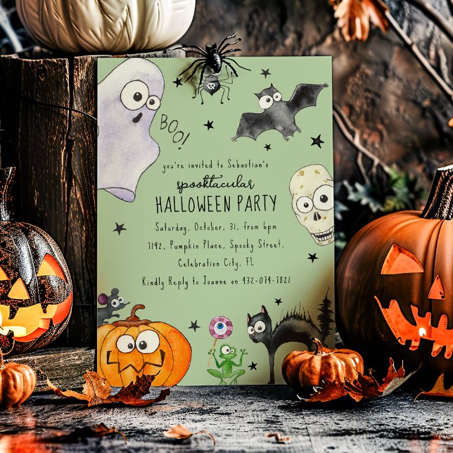 Cute Children's Fun Halloween Invitation (Creator Uploaded)
