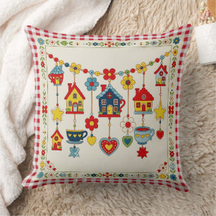 Cute Children's Primary Element Dangles Cushion. Cushion