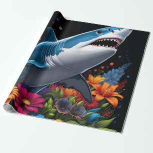 Cute Childrens Shark Wrapping Paper