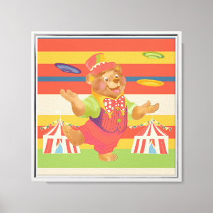Cute Child's Circus Bear Wall Art