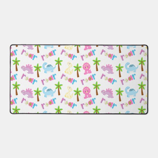 Cute Childs Dinosaur Roar Desk Mat (Front)