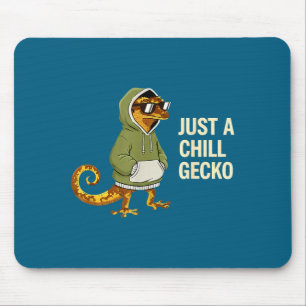 Cute Chill Gecko Sunglasses Graphic Lizard Mouse Mat