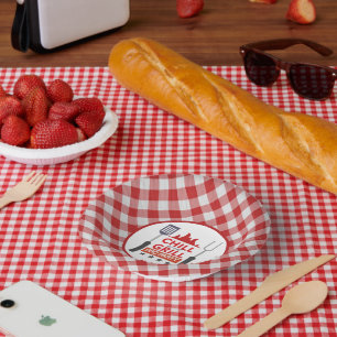 Cute chill grill BBQ party Paper Plate