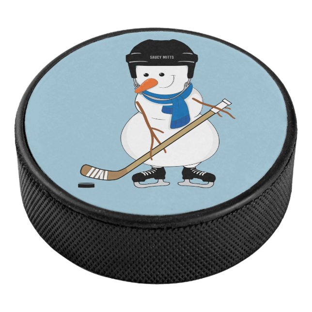 Cute Chill Out! Hockey Polar Bear Hockey Puck (3/4)