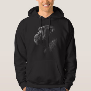 Cute Chimpanzee Monkey Primate Portrait Chimp Hoodie