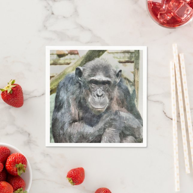 CUTE CHIMPANZEE NAPKIN (Insitu)
