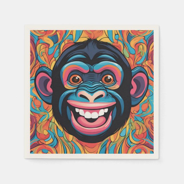 Cute Chimpanzee Napkin (Front)