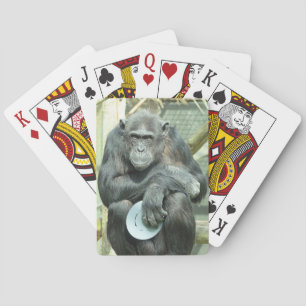 CUTE CHIMPANZEE PLAYING CARDS
