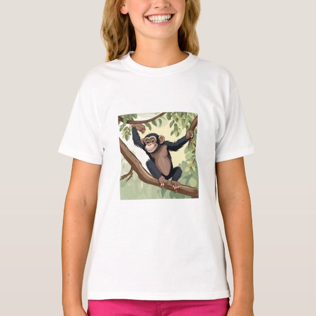 Cute Chimpanzee T-Shirt (Front)