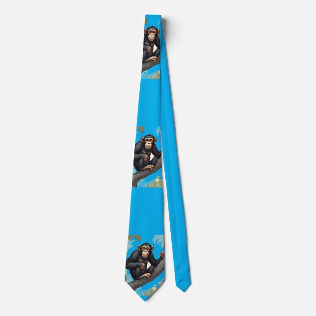 Cute Chimpanzee Tie (Front)