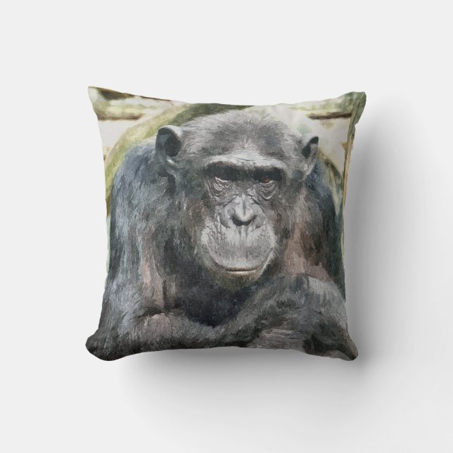 CUTE CHIMPANZEES CUSHION (Front)