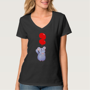 Cute Chinchilla 2nd Birthday Kids Balloon Party T-Shirt