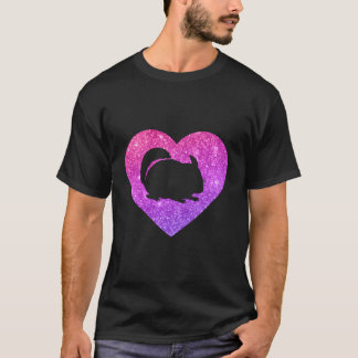 Cute Chinchilla Heart Gift For Girls Teens And Wom T-Shirt