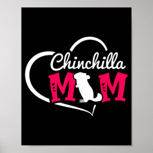 Cute chinchilla mum chinchilla heart Cute chinchil Poster