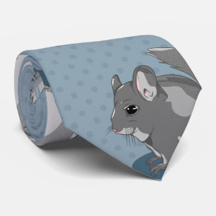Cute Chinchilla Pattern Tie