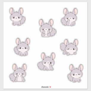 Cute Chinchilla Sticker Sheet