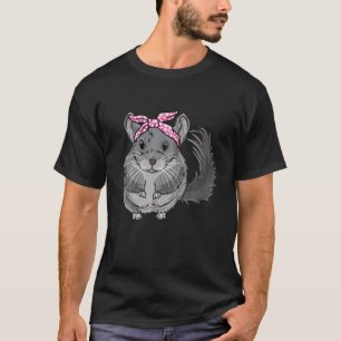 Cute Chinchilla With Headband - I Love My Chinchil T-Shirt