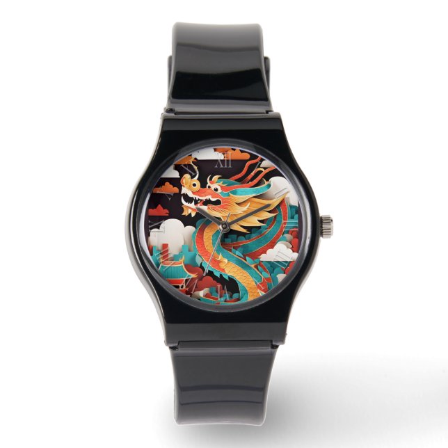 Cute Chinese New Year Dragon Zodiac Birthday W Watch (Front)