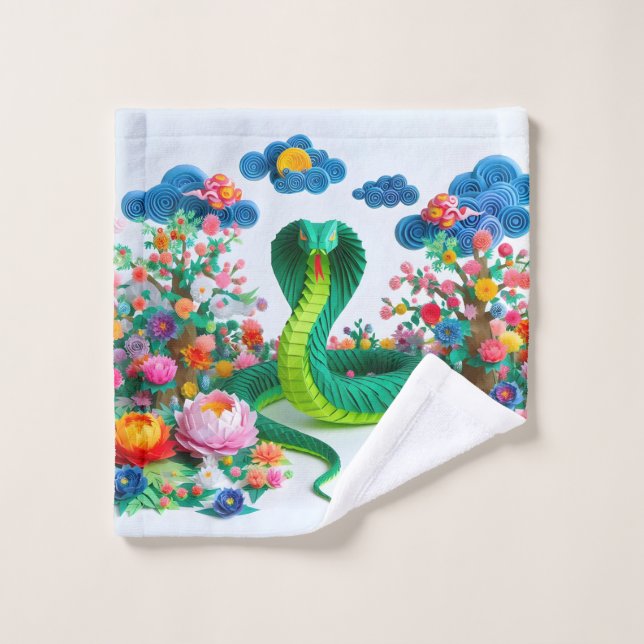 Cute Chinese New Year Snake 2025 WC4 Wash Cloth (Wash Cloth)