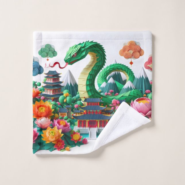 Cute Chinese New Year Snake 2025 WC6 Wash Cloth (Wash Cloth)