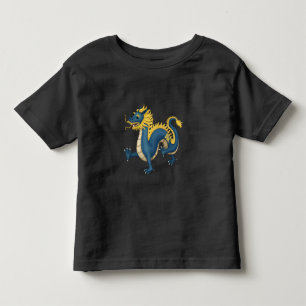 Cute Chinese Zodiac Dragon Black Toddler T-Shirt