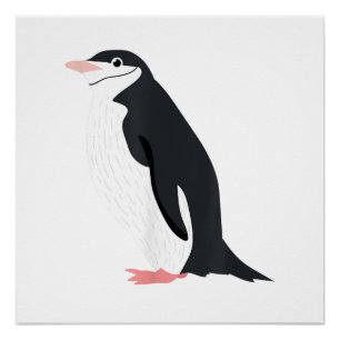 Cute Chinstrap Penguin Funny Antarctic Animal Love Poster