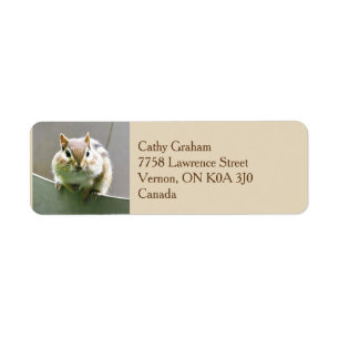 Cute Chipmunk Address Label