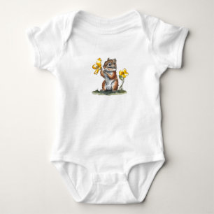 Cute Chipmunk Baby Bodysuit