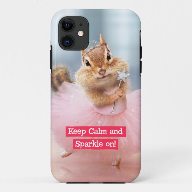 Cute Chipmunk Ballerina in tutu at Dance Studio Case-Mate iPhone Case (Back)