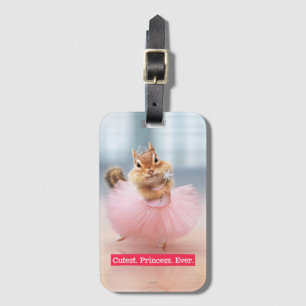 Cute Chipmunk Ballerina in tutu at Dance Studio Luggage Tag
