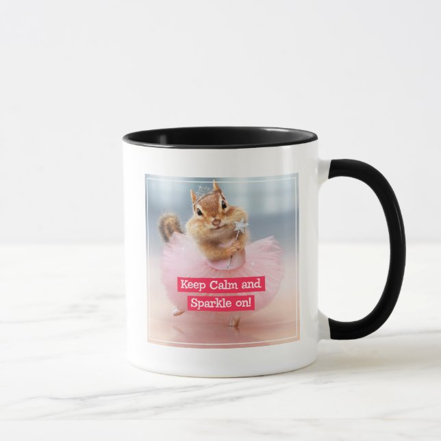 Cute Chipmunk Ballerina in tutu at Dance Studio Mug (Right)